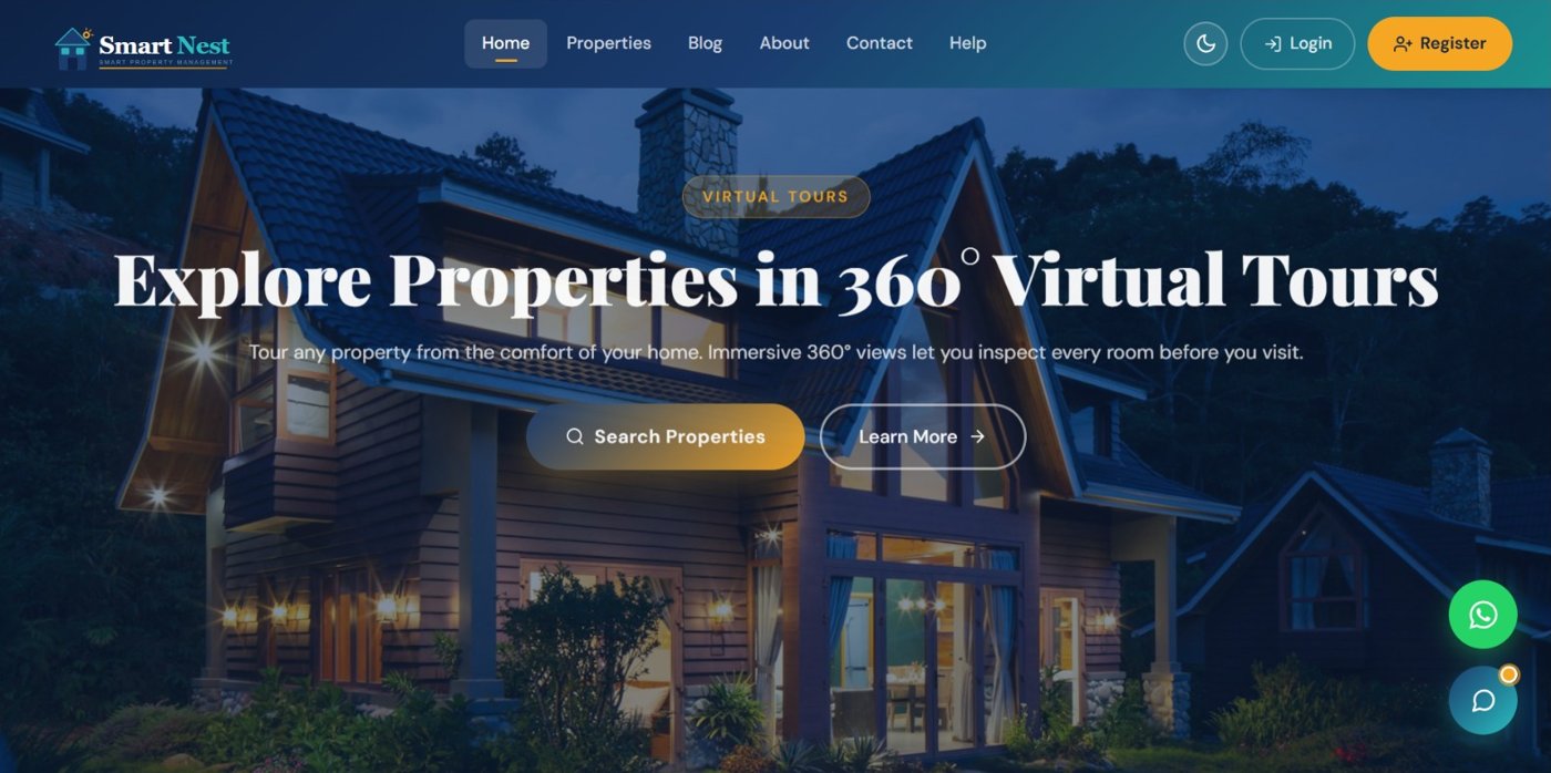 SmartNest Property Management Platform screenshot